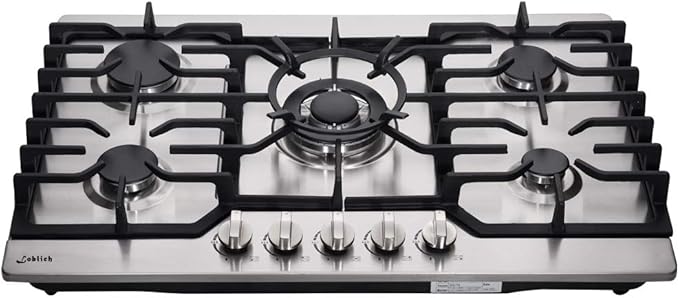 30-inch 5-Burner Built-in Gas Cooktop with Stainless Steel & Cast Iron Grates - LW5S01A (LPG/NG Convertible)