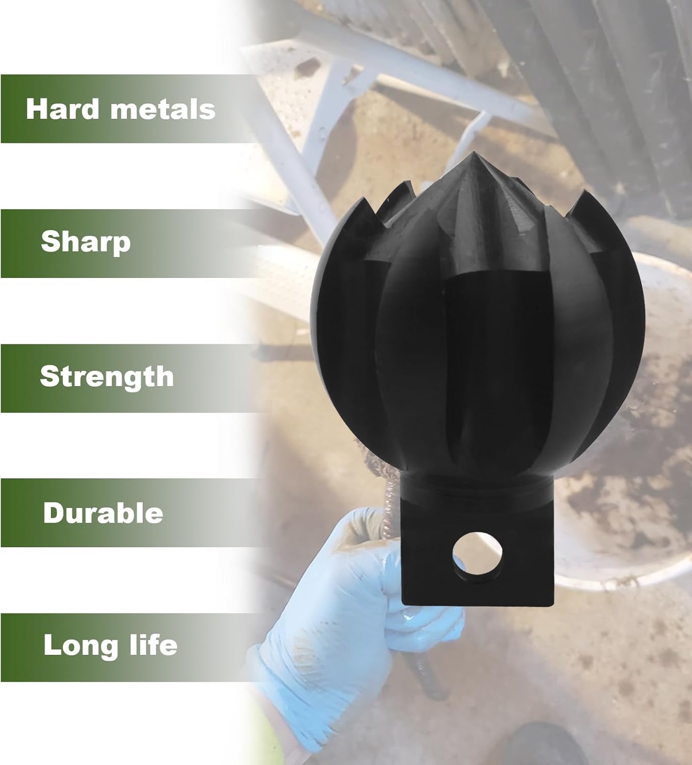 Drain Cleaner Cutter Heads 1-1/2 Inch Clog Chopper Multi Function Cuttin Tool, Black