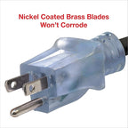 Clear Power 16 Gauge 3Prong Cords (16/3 SJTW & Cord Storage Wheel, Black, 80 ft - w/Wheel)