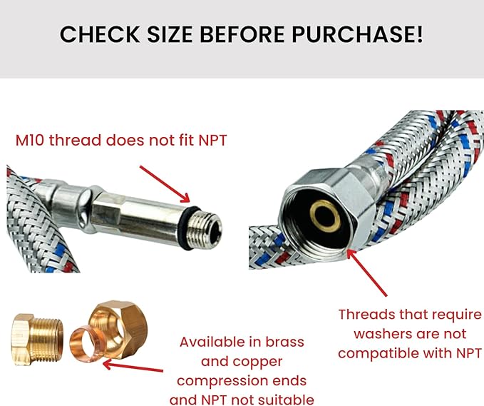 Brass Hex Nipple 1/4 Inch NPT x 1/4 Inch NPT Male Pipe Adapter, Thread 0.5" OD to 0.5" OD, (4 Piece)