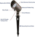 DAONEG 4W LED Landscape Spotlights GL101-BZLED8 Bronze 8 Pack Low Voltage Warm White Waterproof for Driveway, Yard, Lawn, Patio, Walls, Trees, Flags, Outdoor Light