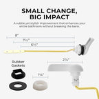 Qualihome Toilet Handle Replacement (White, Side Mount)