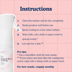 spotLESS MATERIALS Glass and Mirror Protective Coating Spray, Anti-Residue Barrier for Shower Glass, Mirrors, Windows & Bathroom Surfaces, Stain Resistant Spray, Quick Effect Coating Agent