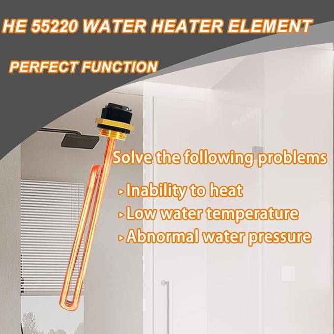 2 Pack HE 55220 Water Heater Element,Electric Tankless Water Heater Element for Ecosmart Eco8,ECO11,ECO POU6,Richmond,Eemax,Rheem Electric Water Heaters Replace Rheem 60208,5.5 kW 220v and 6 kw 240v