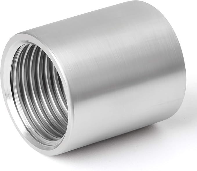 TAISHER 2PCS 304 Stainless Steel Cast Pipe Fitting, Coupling, 1/2" x 1/2" NPT Female Threaded
