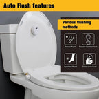 KERDE 2-Inch Automatic Toilet Flusher Dual Flush Valve with Button, Toilet Repair Kit, Toilet Tank Parts Replacement for 2-Piece Toilet，toilet fill valve，(10.7in-12.7in）2F-29
