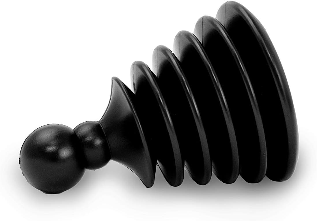 Master Plunger Mighty Tiny Plunger Designed for Bathroom/Kitchen Sinks, Perfect for RV’s. Unclogs Fast & Easy (Patent Pending), Black