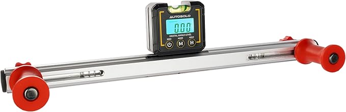 Steering Wheel Level Alignment Tool with Digital Angle Level & Magnetic Torpedo Vial - Adjustable Spring-Loaded Leveling Tool - Universal Steering Wheel Compatibility