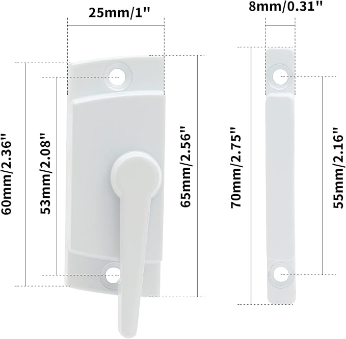 Uenhoy 4 Pack Cam Action Window Sash Locks for Double Hung Windows, White Sash Window Locks for Vertical & Horizontal Sliding Windows