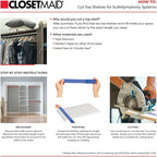 ClosetMaid SuiteSymphony Wood Closet Organizer Kit with Tower 3 Hang Rods, Top Shelves, 2 Drawers, Adjustable, Fits Spaces 5-9 ft. Wide, Graphite Grey