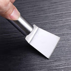 Kitchen Stove Cleaning Brush + Scraper Tool Set, Brass Wire Brushes for Range Hood Grease Grime, Rust Cleaner Heavy Duty Stainless Steel Putty Scraper for Gas Burners Cooktop Pot Pan