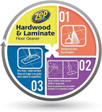 Zep Industrial Hardwood and Laminate Floor Cleaner - 1 Gallon - ZUHLF128 - Removes Spots, Stains and Scuffs. Cleans and Restores Shine