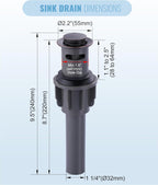 ALEASHA Bathroom Sink Drain with Overflow Vessel Sink Stopper,Pop Up Drain for Bathroom Sink Pop Up Drain Stopper for Hair Catcher,Oil Rubbed Bronze