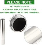 TAISHER 1PCS Stainless Steel Pipe Fittings, 1-1/4" NPT Female x 1-1/4" NPT Female Threaded, 10" Length Nipple Cast Pipe