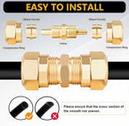 170Pcs DOT Air Brake Line Fittings & Brass Air Nylon Tube Compression Fittings Assortment Kits,1/4" 1/8" 3/8" 1/2" NPT Push To Connect Fittings Quick Connect Air Hose Fittings for Truck or Air System
