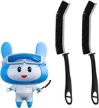 Crevice Cleaning Brushes, Scrub Brush for Hard to Reach Small Space, Home Essentials, Cleaning Supplies, Cleaning Tools for Household Use, Bathroom, Shower, Kitchen, Window, Toilet (2, Black)