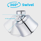 iFealClear Kitchen Sink Faucet Head with Metal Ball Joint, 360° Swivel Faucet Sprayer Head, Big Angle Sink Faucet Aerator Adapter 55/64-27UNS Female Thread, 4 Spray Modes, Extra Brass Adapters, Chrome