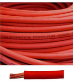 4/0 Gauge 4/0 AWG 40 Feet Red Welding Battery Pure Copper Flexible Cable + 10pcs of 3/8" Tinned Copper Cable Lug Terminal Connectors + 3 Feet Black Heat Shrink Tubing