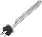 DERNORD 240V 4500W Tri-clamp Foldback Heating Element Stainless Steel Immersion Water Heater with 3-Wire Electrical Locking Plug (1.5 Inch Tri clamp)