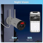【All-in-One Security System】 Outdoor Wireless Security Camera System, Home Video Surveillance & Security Cameras Systems, WiFi Video Surveillance