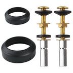 Toilet Tank to Bowl Bolt Gaskets Kits, Toilet Repair Replacement Kit Inside Tank, Extra Long Nut Fits 2'' and 3'' Toilet Flush Valve Tank Coupling kit
