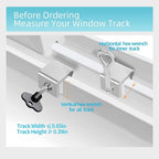 Window Locks for Up and Down Windows 4 Pack Window Stopper Sliding Window Lock for Vertical Horizontal Sliding Windows Doors with Key Aluminum Window Security Locks Child Proof(Silver Small)