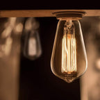 LUXON 8-Pack Edison Bulbs,Antique Vintage Style,Incandescent Light Bulb,Dimmable,Amber Warm 60W E26 Base for Wall Sconce Chandelier Retro Fixture