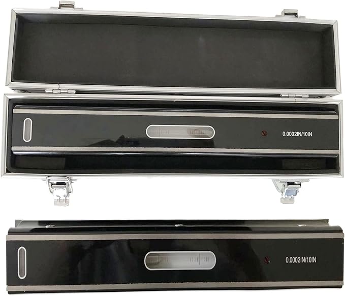 12 Inch Master Precision Level with Metal Box,instruction manual, 0.0002"/10" Accuracy Strip Level for Checking the Straightness Parallelism The Surface of Machine Tools (12 Inch)