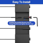 CKE 50 Pairs Black Invisible Cable Railing kit 1/8" Swage Tensioner Hardware and Terminal Hidden T316 Stainless Steel Invisible Receiver and Swage Stud End for 2"x2" 4"x4" Wood/Metal Post Deck Stairs