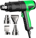 1800W Industrial Heat Gun, Fast Heating 122℉-1202℉ Variable Temperature Control Overheat Protection 2 Speed Air Flow with 4 Nozzles for Crafts, Shrinking Tubing, Vinyl Wrap (SG-1004)