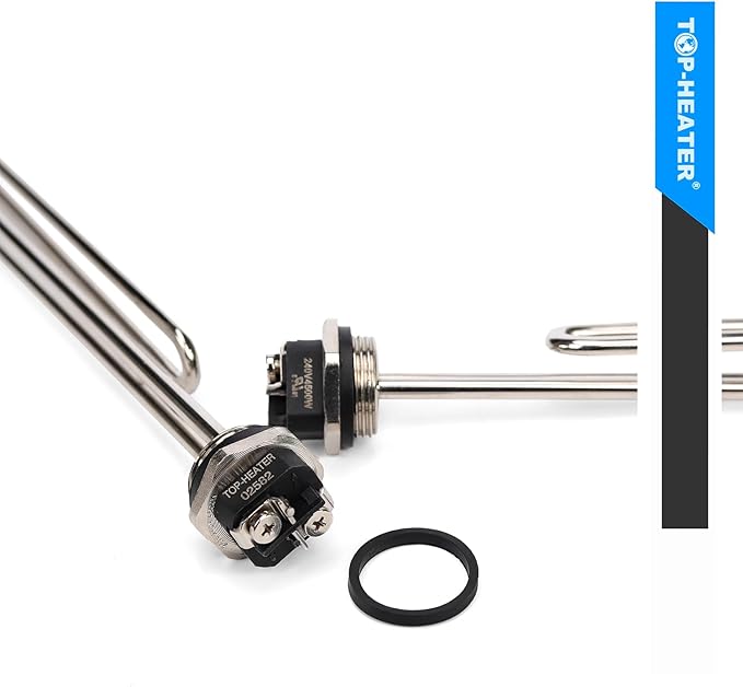 Water Heater Element 4500W,Screw-in,Foldback Type 02582 Water Heater Heating Elements By TOP-HEATER, Fits Most Models As AO Smith, GE, Kenmore,Maytag,Whirlpool, Water Heater Element Replacement 2Pack