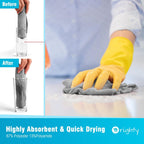 Orighty Grey Microfiber Cleaning Cloth, 50 Pack Highly Absorbent Cleaning Supplies, Lint Free Kitchen Towels Cleaning Rags, Microfiber Towels for Cars, House, Window, 12x12 inch