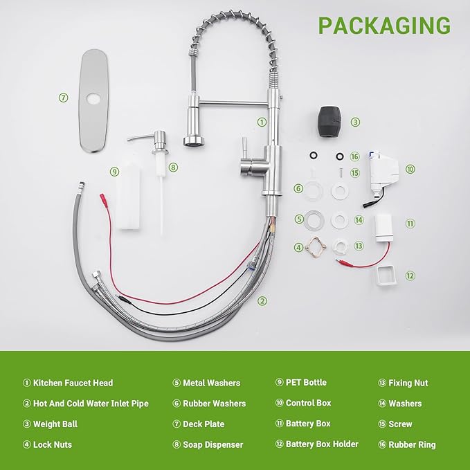 APPASO Touchless Kitchen Faucet with Soap Dispenser, Motion Sensor Activated Hands-Free Automatic Faucet with Pull Down Sprayer, Smart Faucets for Kitchen Sink Brushed Nickel (Battery-Powered)