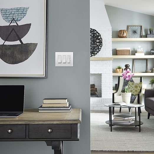 Legrand - Pass & Seymour Radiant 4 Way Light Switch, 15 Amp Wall Light Switch with Rocker Switch, White Decorator Light Switch, TM874WCC6, 1 Count (Pack of 2)