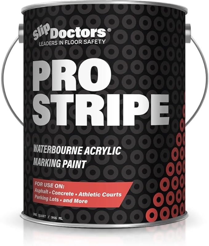 Pro Stripe Line Marking Paint – Courts, Parking Lots & Surface Restoration - (White, 1 Quart)