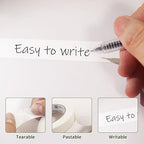 220 Yards Freezer Tape, Writable Surface, Low Temperature Resistance, Easy Tear and Residue-Free Removal, Ideal for Food Containers and Refrigerators, Includes 4 Rolls, Each 0.79 Inch by 55 Yards