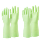 SHOWA 111 Skin-Friendly Cleaning Gloves, Dishwashing Kitchen Gloves with Cotton Flocked Liner, Reusable, Non-Slip, Made in Japan, Medium (2 Pair)