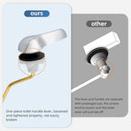 iFealClear Universal Metal Toilet Tank Flush Lever Replacement, Side Mount Toilet Handle, Toilet Trip Lever Fits Most Angle Mount Toilets, Stainless Steel Chain, Chrome