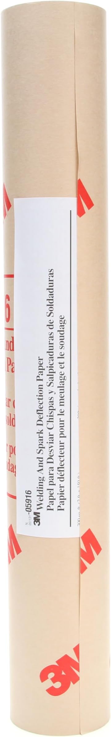 3M Welding and Spark Deflection Paper 05916, Flame Retardant, Adhesive Backing, Repositionable, 24 in x 150 ft