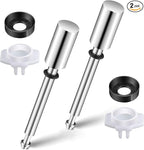 Enhon 2 Set Tub Spout Diverter Repair Kit, Includes 2 x Diverter Valve Stems, 2 x Cup Seals and 2 x Gates, Bathroom Shower Bathtub Leaky Faucet Repair Replacement Parts(Chrome,Modern)