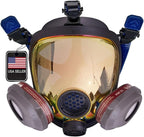 Parcil Distribution Gas Mask Survival Nuclear and Chemical Full Face Respirator - Organic Vapor & Particulate - CE Tested
