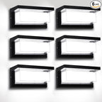 Porch Lights Outdoor 6000K, 18W 1800LM Modern LED Wall Light IP65 Waterproof Aluminum Exterior Fixture Easy to Install for Garage, Patio, Backyard (6 Pack)