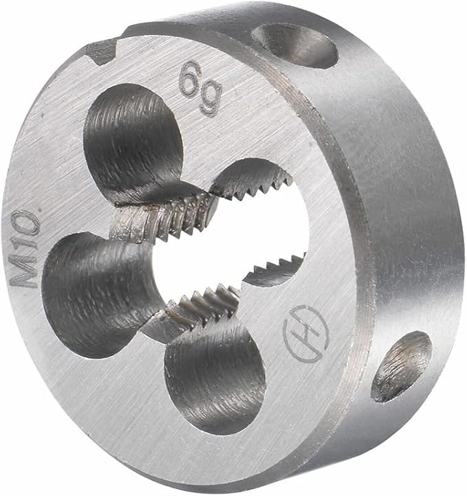 10mm x 1.25 HSS Metric Tap and Die Set Right Hand Thread,Tapping DIY Tool 3pcs (M10 x 1.25mm)