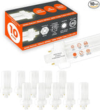 GoodBulb 18 Watt CFL Light Bulbs 4 Pin GX24Q-2 Base 3000K Warm White 18W High Output 1200 Lumens Triple Tube Compact Fluorescent Light Bulbs Plug-in 10 Pack