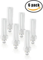 Circle (6 Pack PLT-26W 850, 4 Pin GX24q-3, 26 Watt Triple Tube, CFL Bulb, 5000K Super White, 6 Count.