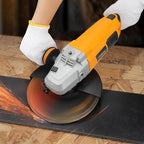 Hoteche 9-Inch Angle Grinder 3.3-HP Heavy-Duty Electric Grinder Fits 7/8" Hole Size Wheels for Metal Cutting, Concrete Grinding, and Polishing