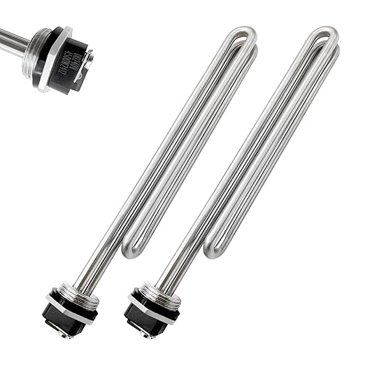 Upgraded 02582 4500W 240V Foldback Heating Elements Screw-in Low Watt Density ，Compatible with AO Smith、GE、Kenmore、Maytag、Whirlpool，2 Pack，Replace AP3695897 1084673 AH951994 EA951994 PS951994