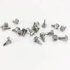 QSJ 110PCS #10 x 1/2'' Sheet Metal Screws 410 Stainless Steel Hex Washer Head Fast Self Tapping Screws with Screwdriver Bit Silver