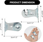 Roller Shades Bracket,2 Pairs Blind Brackets for Roller Window Shades,Metal Roller Shade Hardware with Screws,Outside Mounted Window Blind Brackets for Home Office, Silver