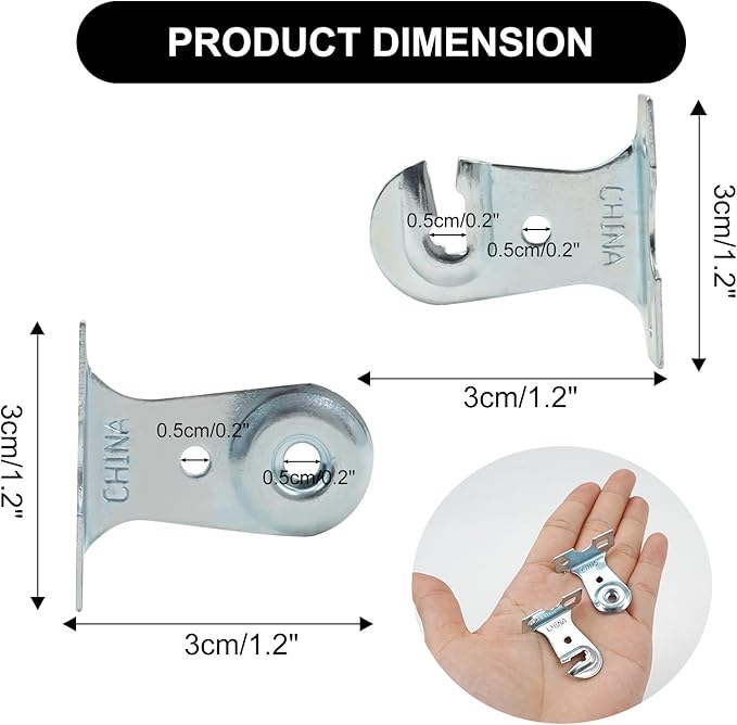 Roller Shades Bracket,4 Pairs Blind Brackets for Roller Window Shades,Metal Roller Shade Hardware with Screws,Outside Mounted Window Blind Brackets for Livingroom Bedroom Office, Silver